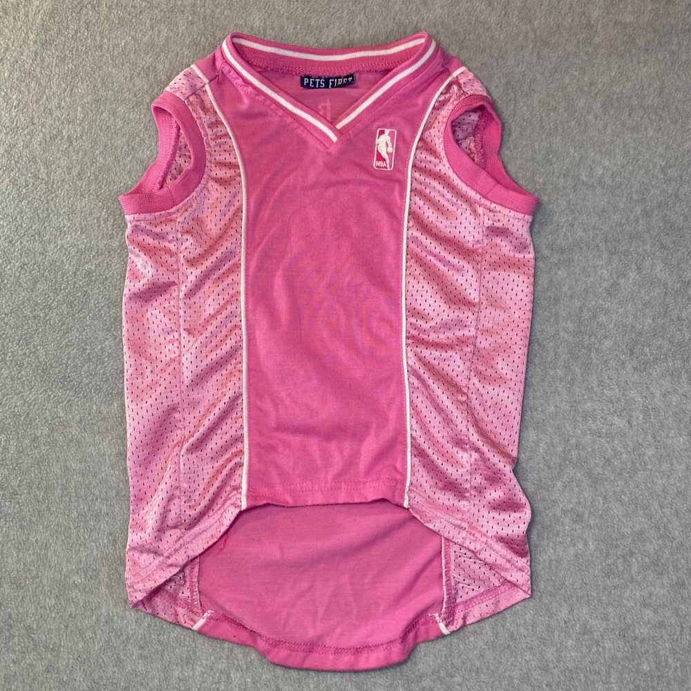 Pets First Houston Rockets NBA Pet Jersey Size Large Pink Mesh Dog Apparel EUC